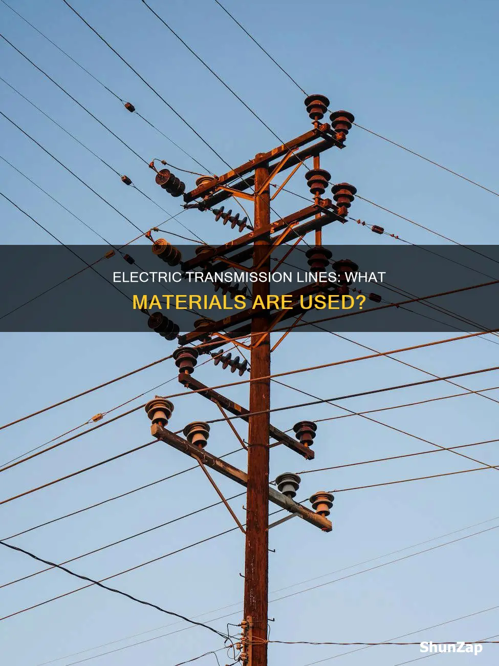 what are electric transmission lines made of