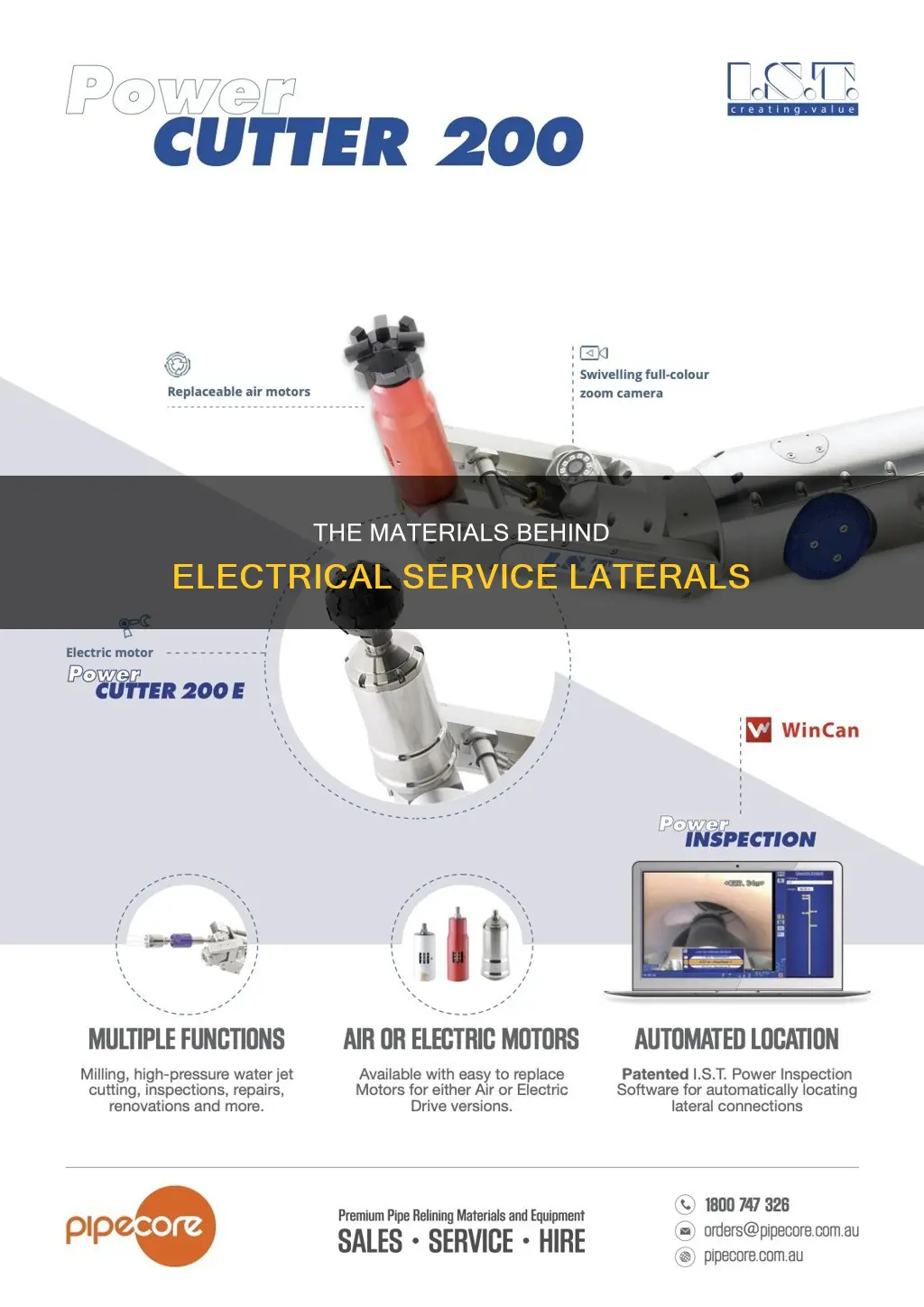 what are electrical service laterals made of