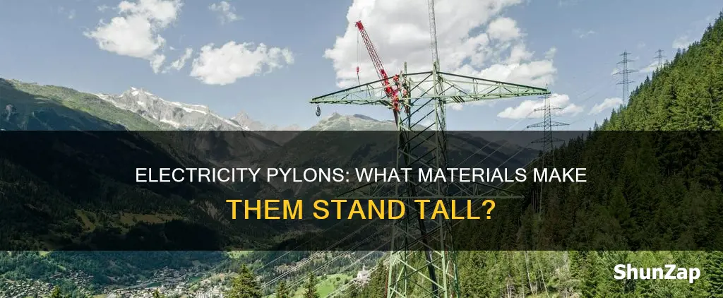 what are electricity pylons made out of