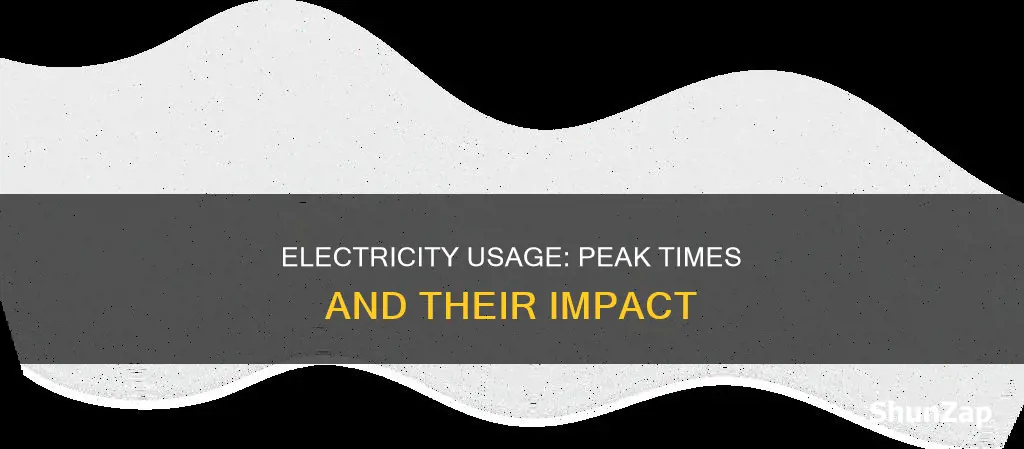 what are peak times for electricity usage
