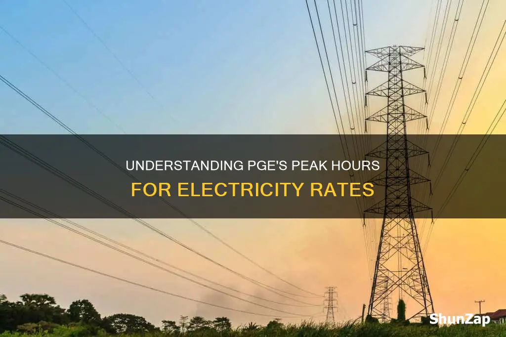 what are pge peak hours for electricity