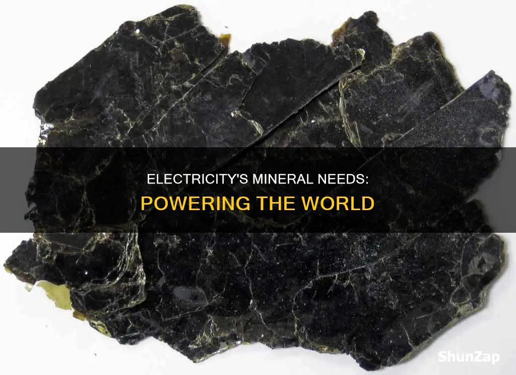 what are some minerals necessary for electricity