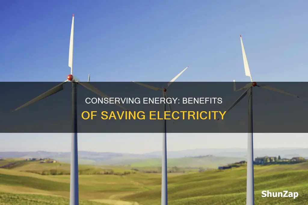 what are the advantages of saving electricity