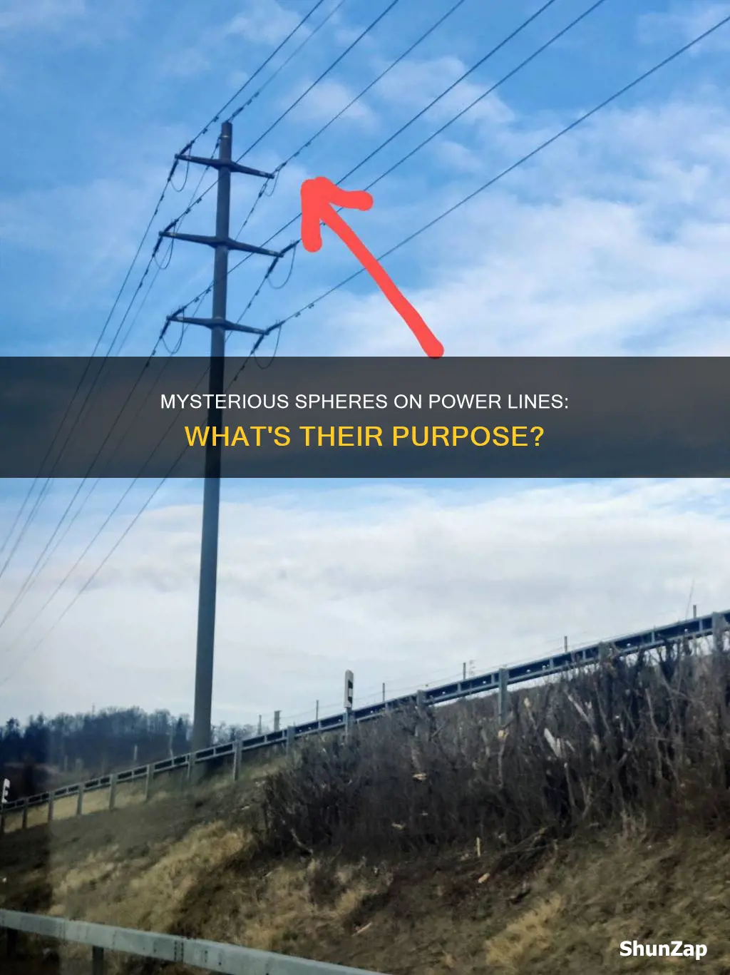 what are the balls on electricity lines