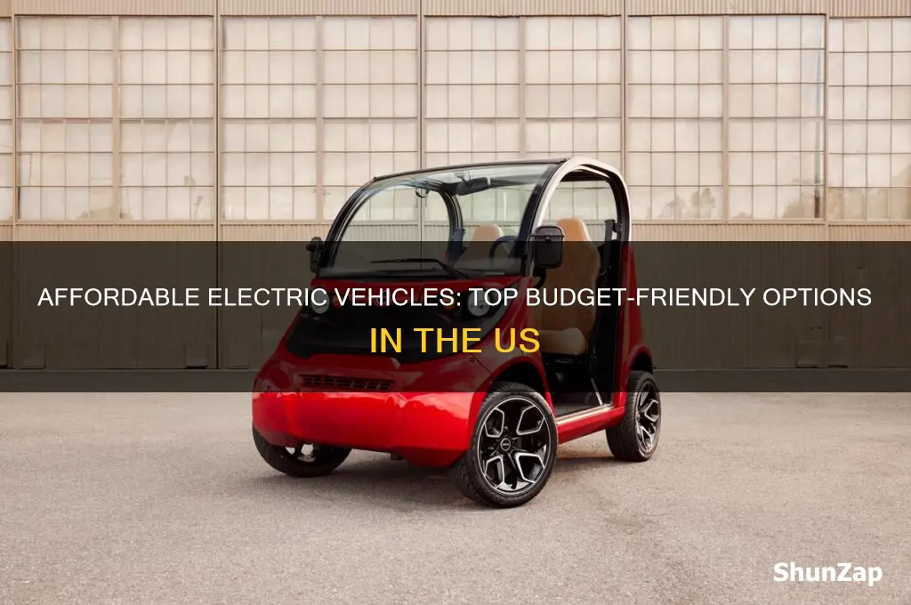 what are the cheapest electric cars in the us