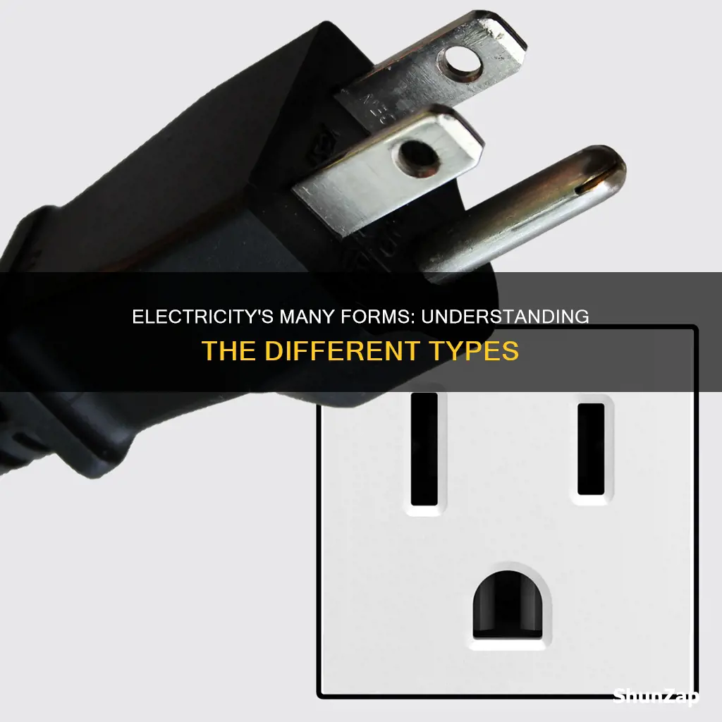 what are the different forms of electricity