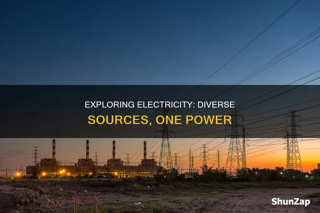 what are the different source of electricity