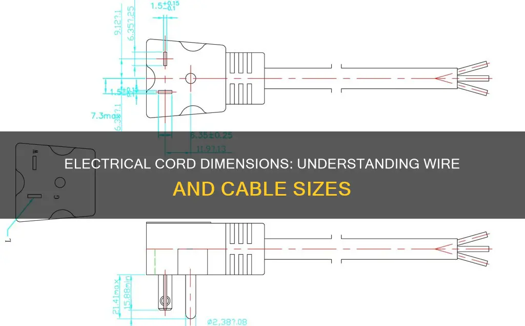 what are the dimensions of electrical cords