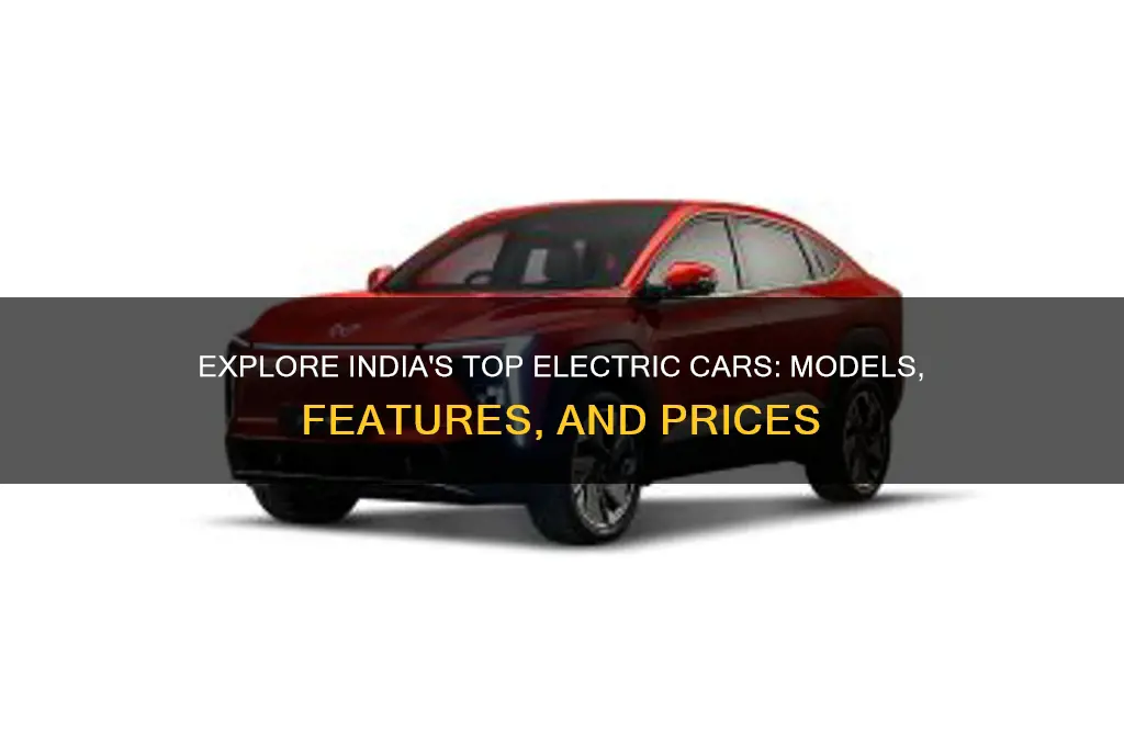 what are the electric cars available in india