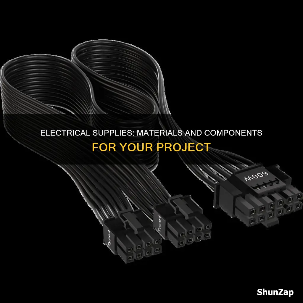 what are the electrical supplies and materials