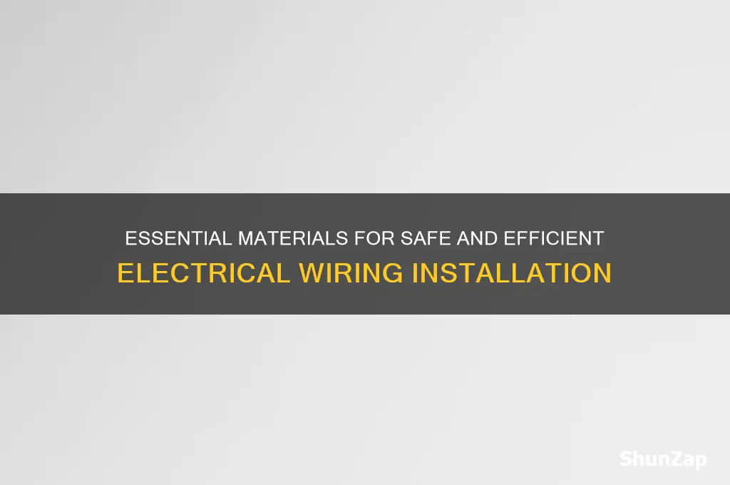 what are the materials used in electrical wiring installation
