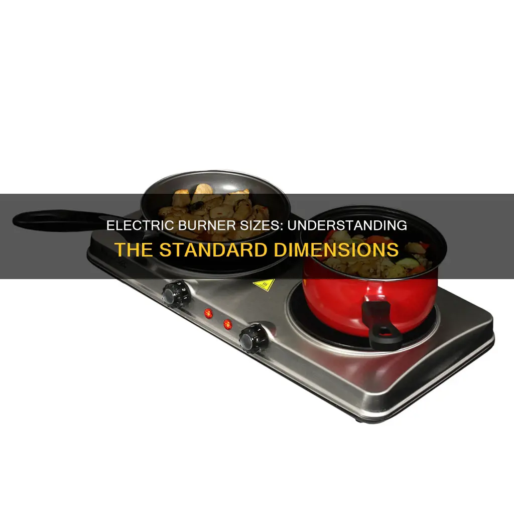 what are the standard electric burner sizes