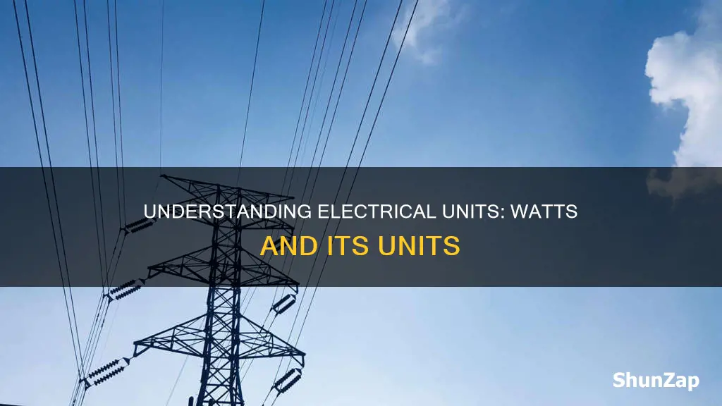 what are the units for watts electricity