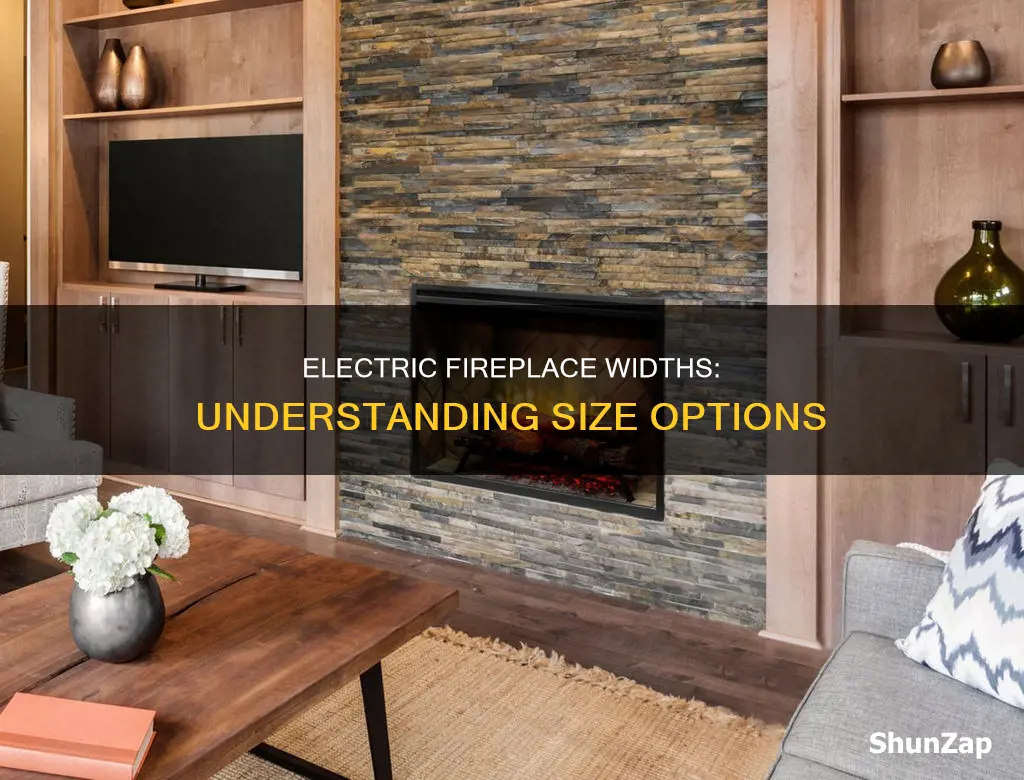 what are the widths of electric fireplaces
