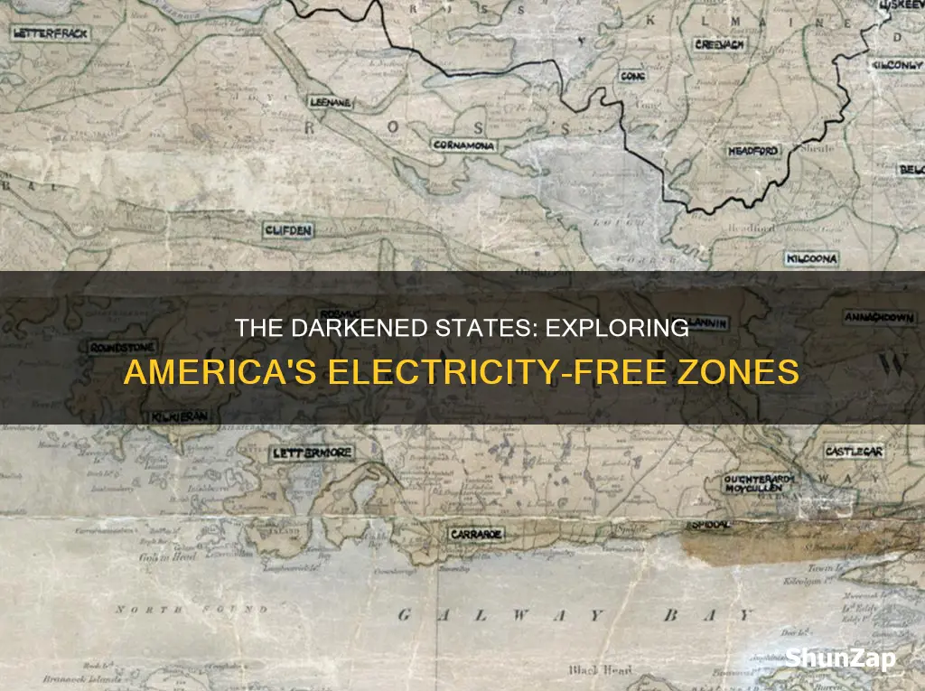 what areas of us have no electricity