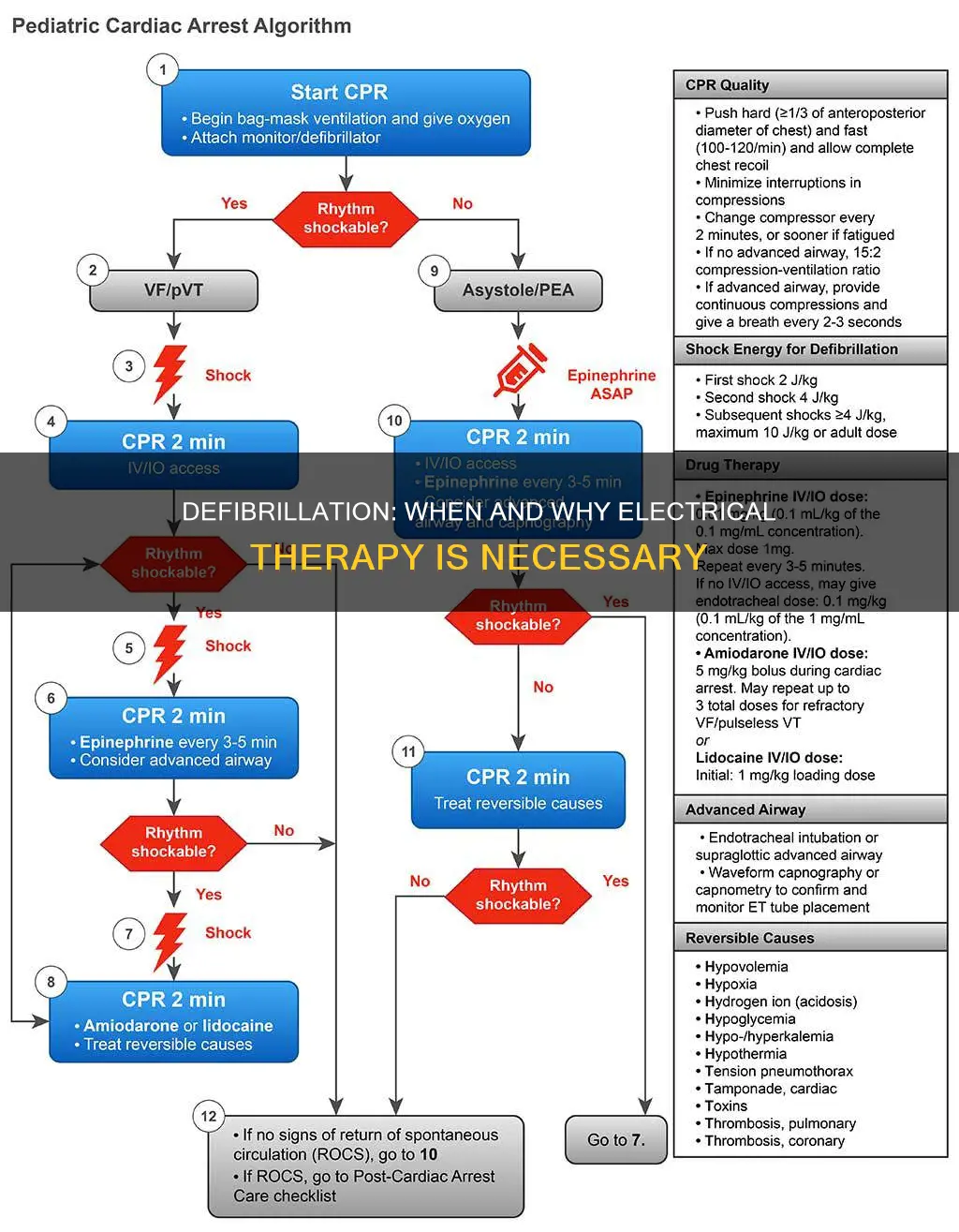 what arrest rhythm is electrical defibrillation indicated