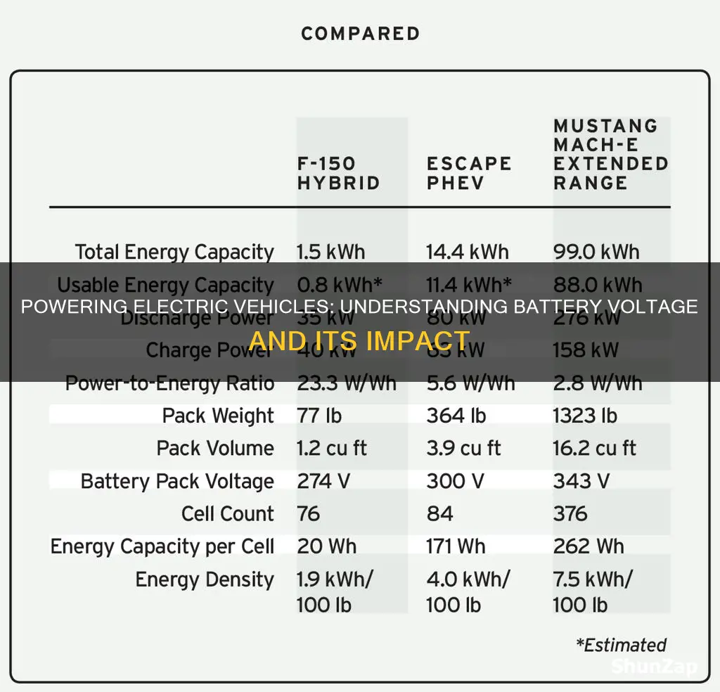 what battery voltage drives electric vehicles