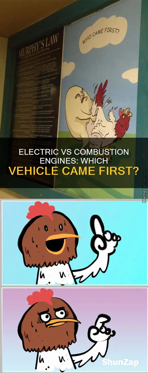 what came first electric or combustion vehicles