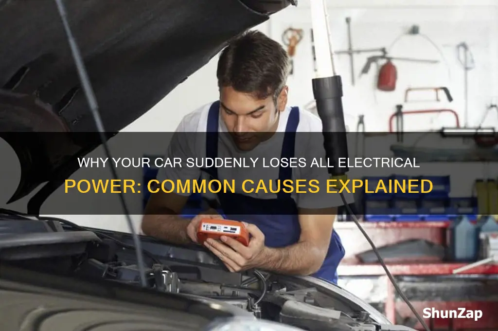 what causes a car to lose all electrical power