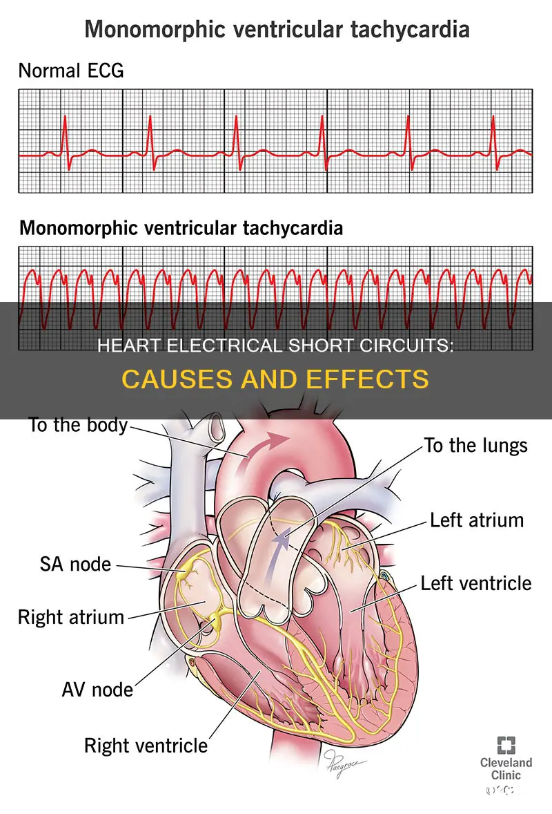 what causes electrical short circuit in heart