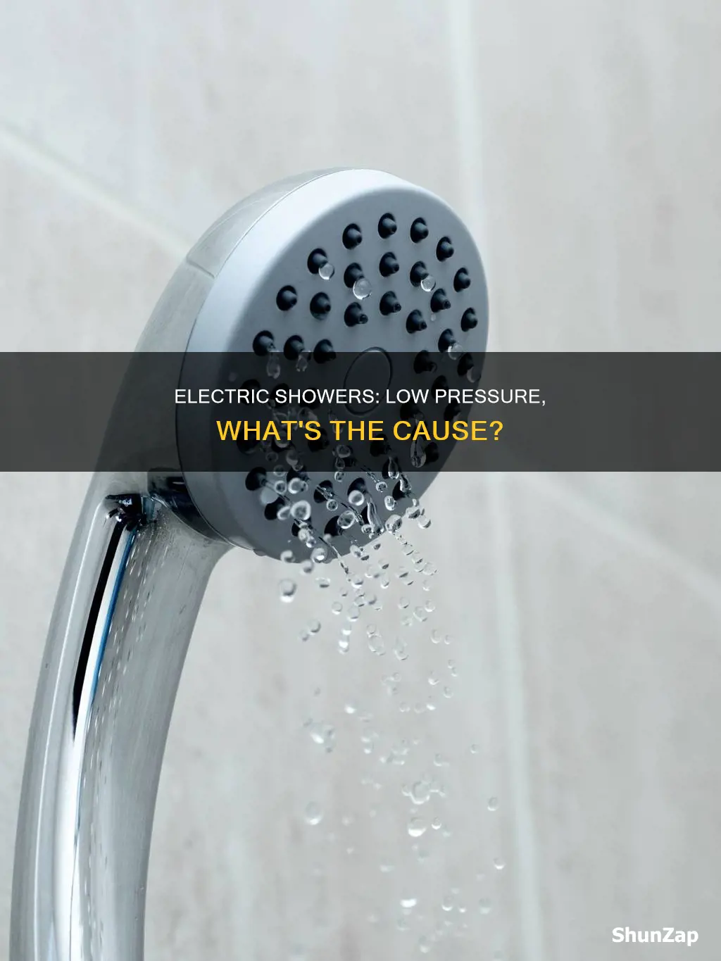 what causes low pressure in electric showers