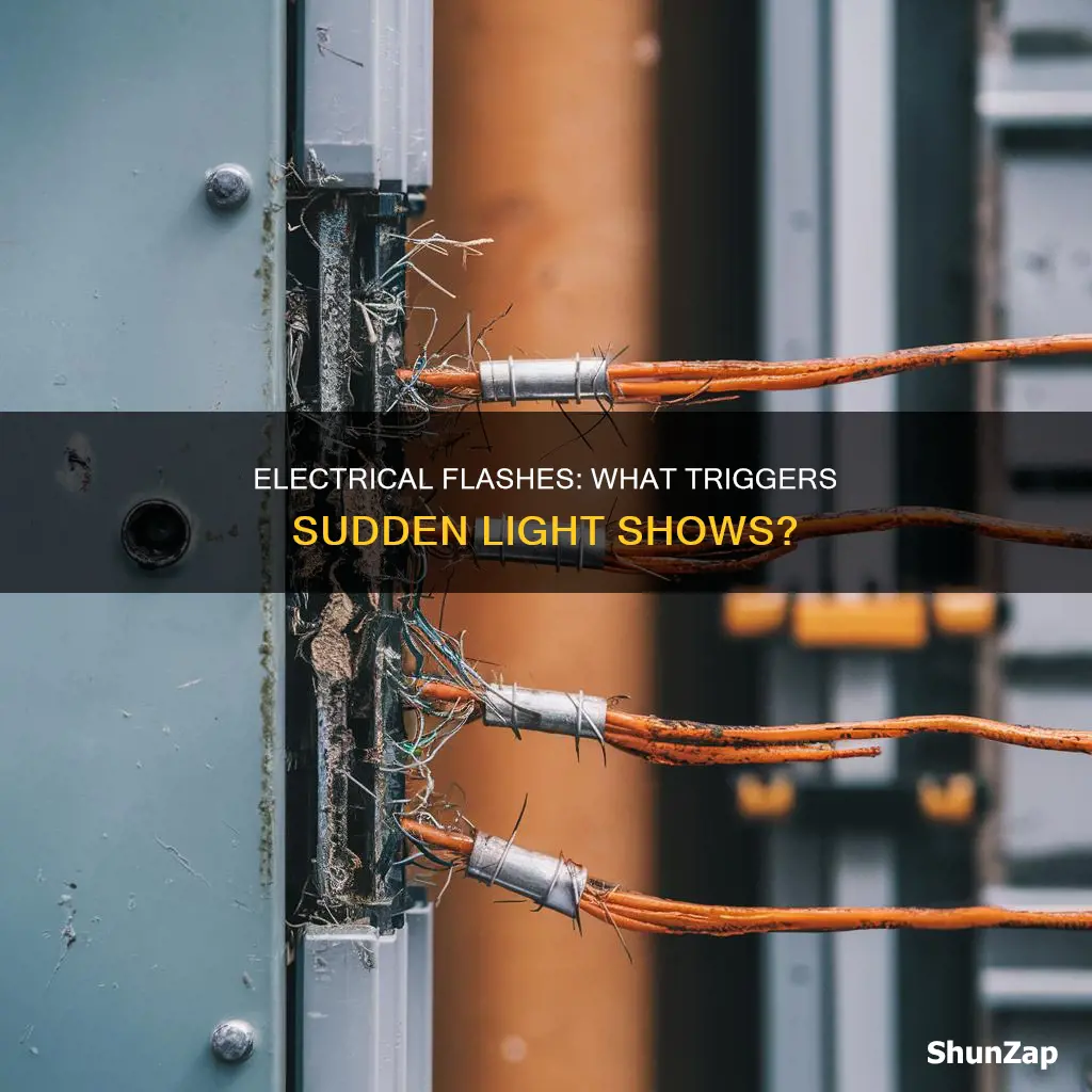 what causes sudden electricity flashes of light