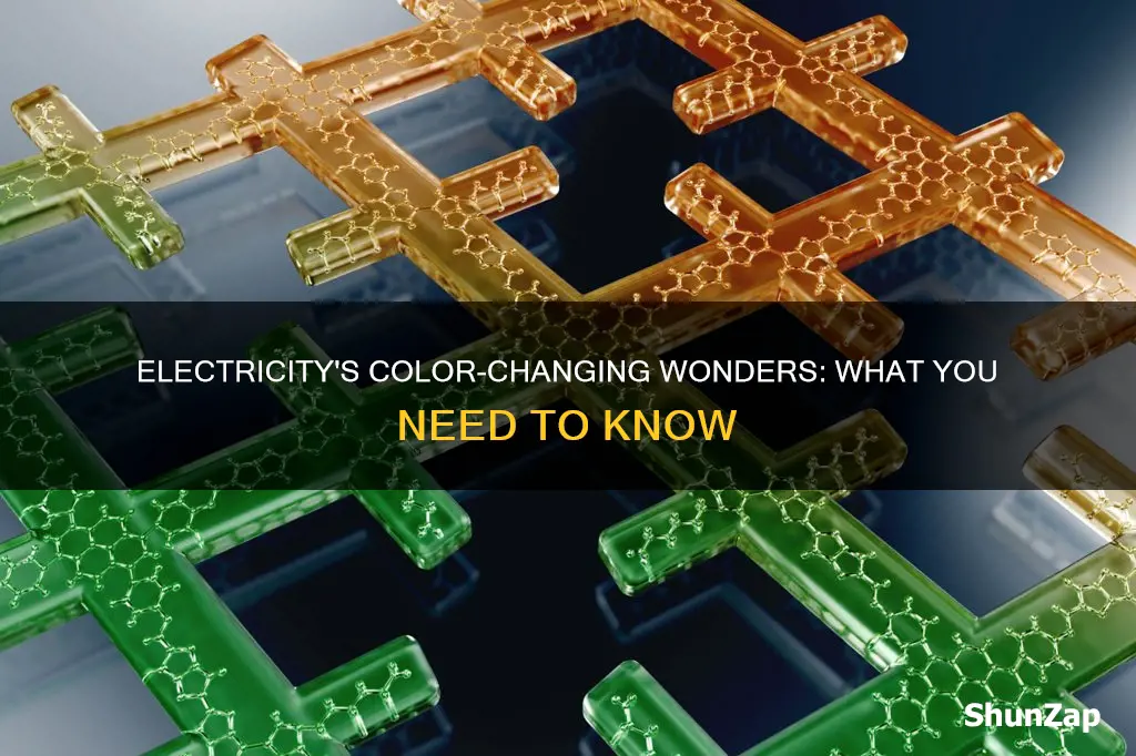 what changes color when electricity is applied