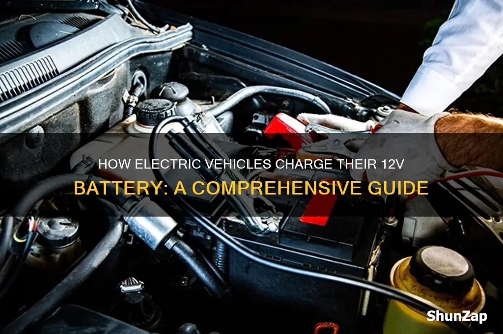 what charges the 12v battery in an electric car