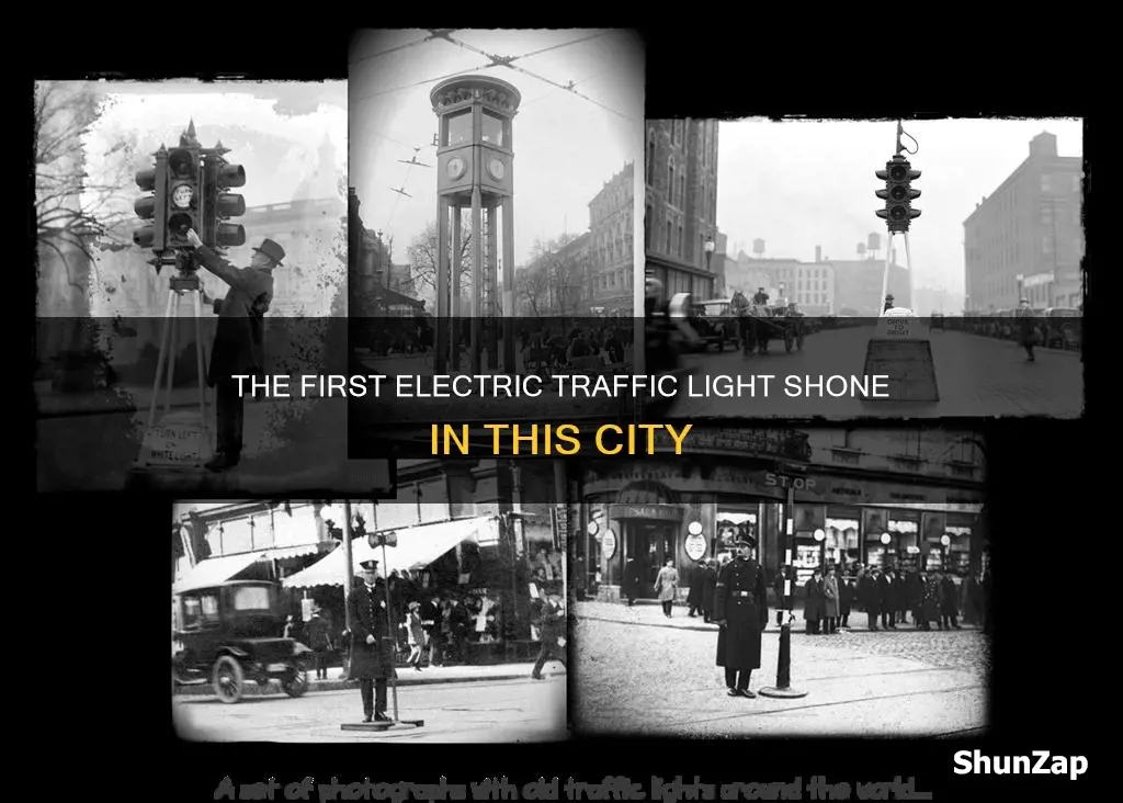 what city had first electric traffic light