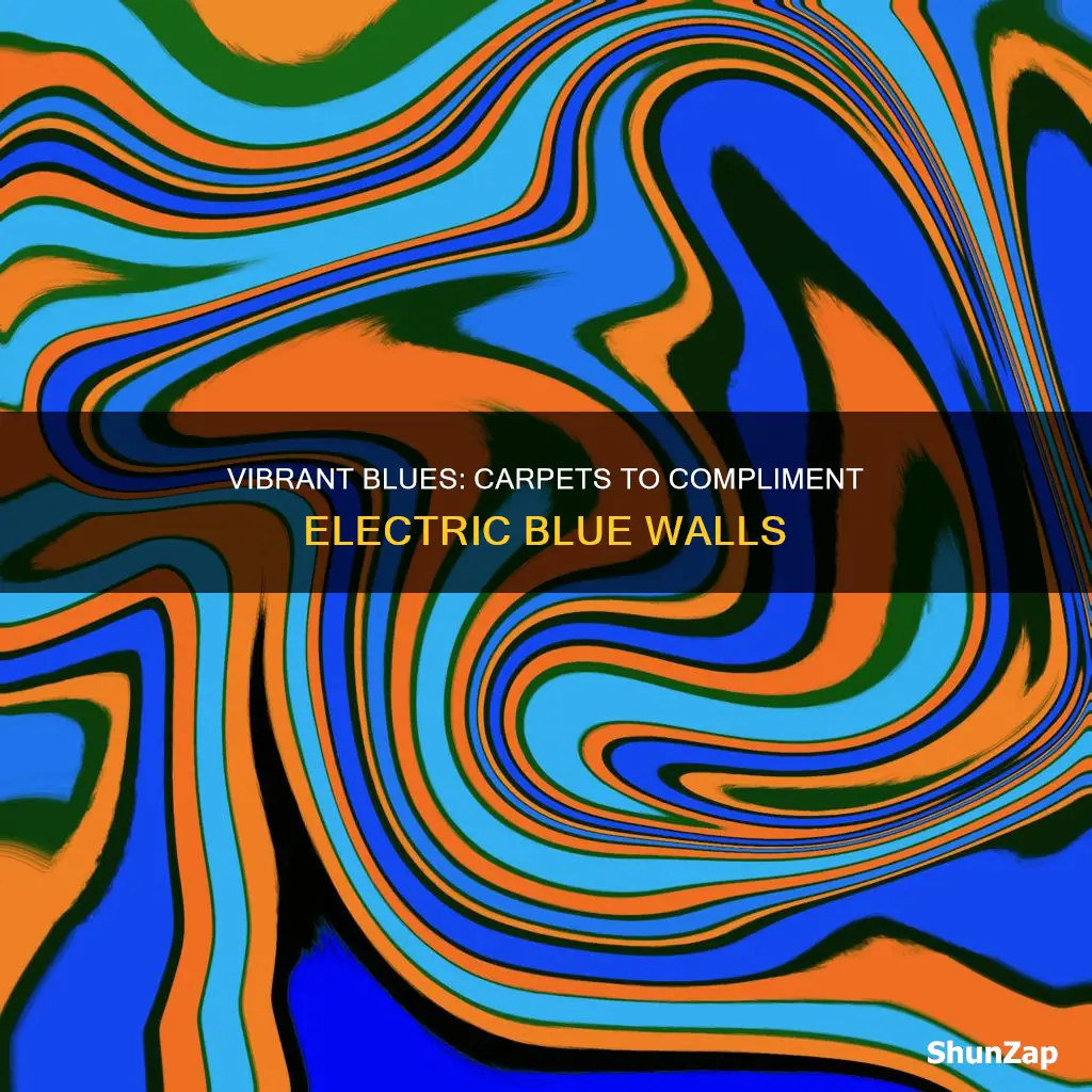 what color carpwy with electric blue walls