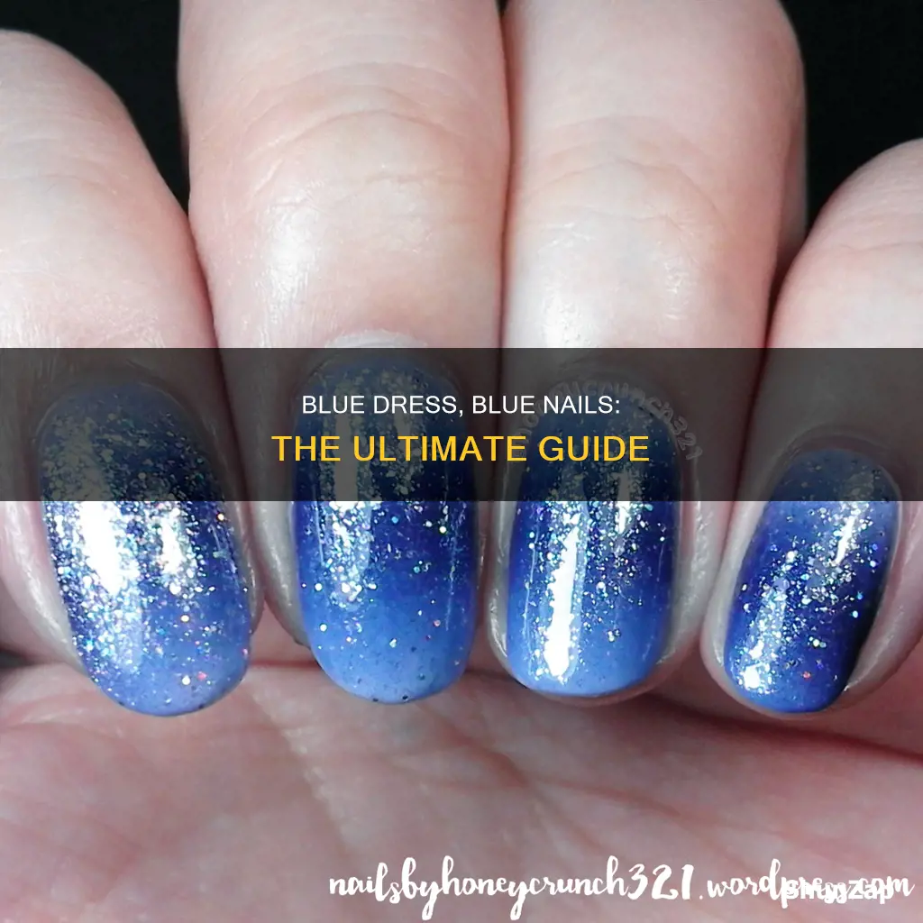 what color nails with electric blue dress