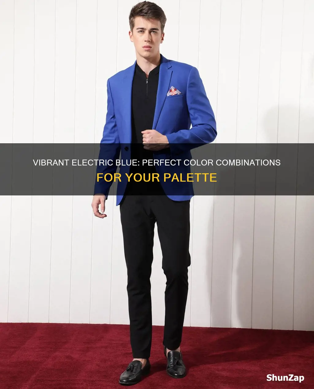 what color palette go with electric blue