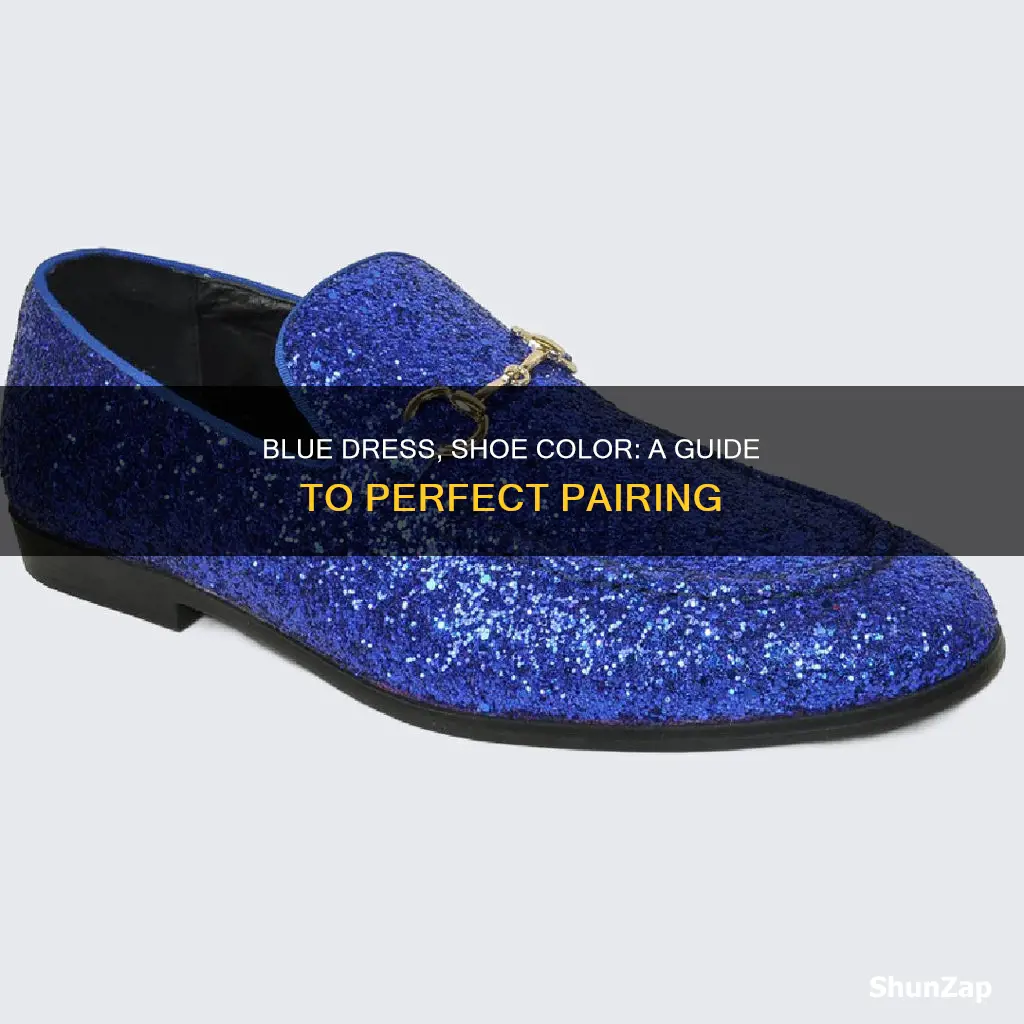 what color shoes with electric blue dress