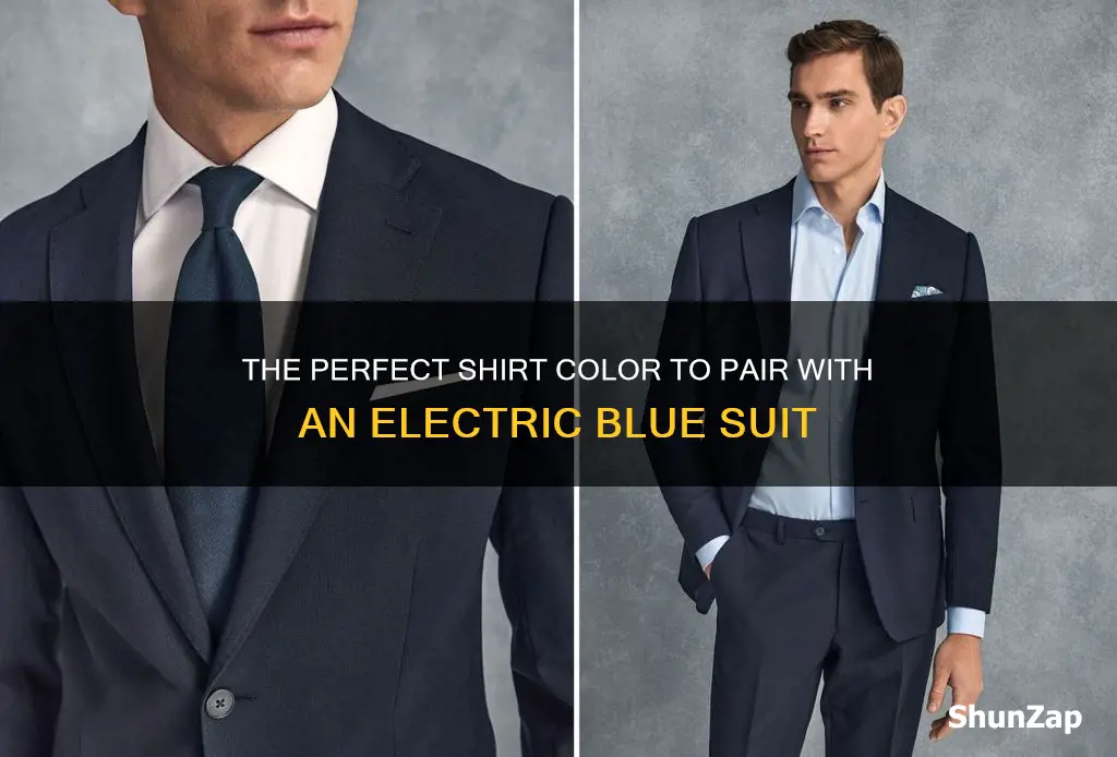 what colour shirt with electric blue suit