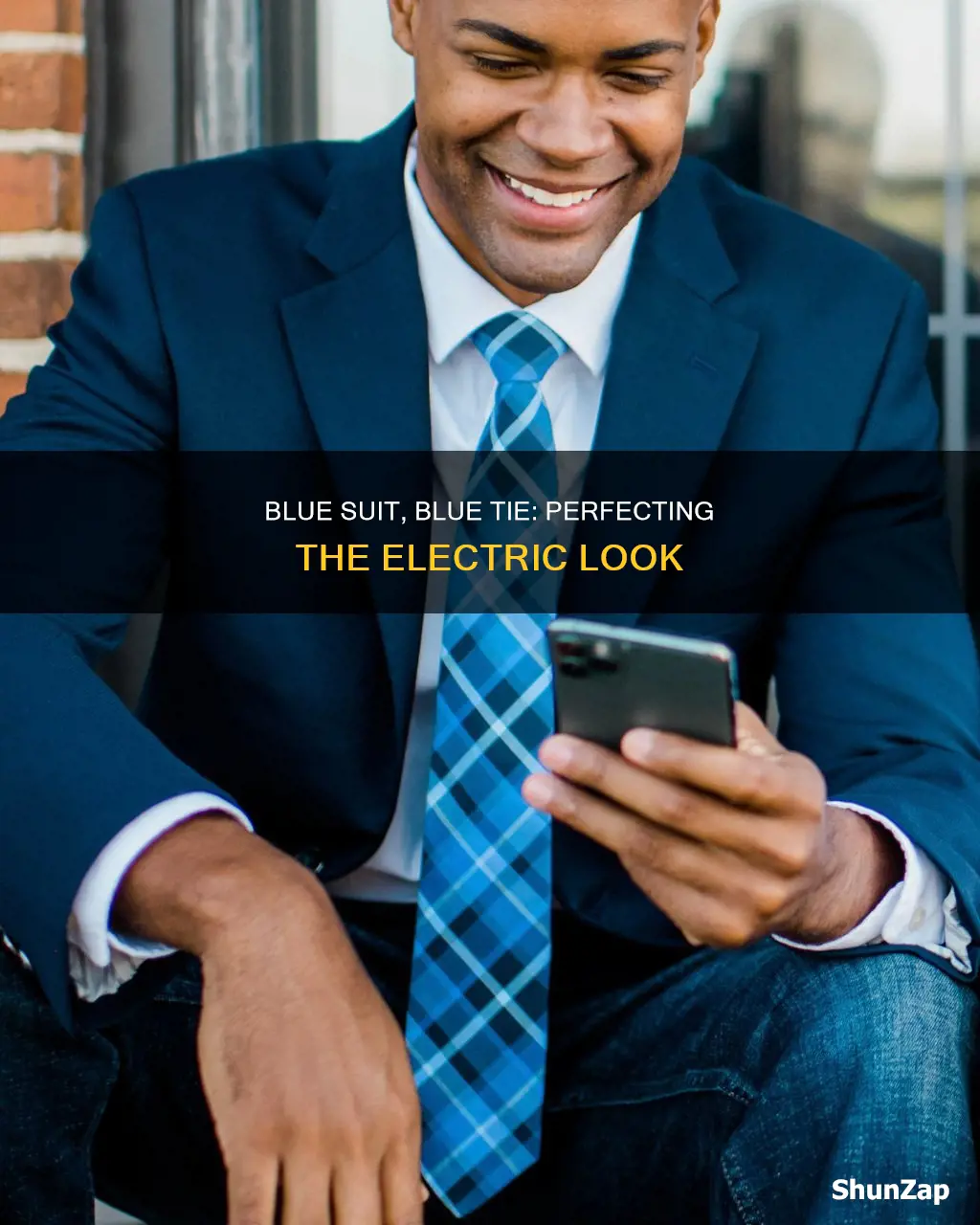 what colour tie with electric blue suit
