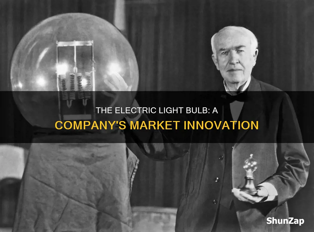 what company brought the electric light bulb to market