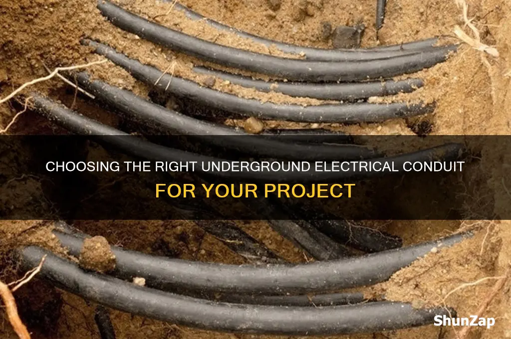 what conduit to use for underground electrical