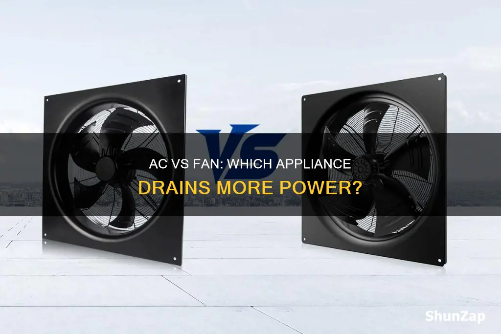 what consumes more electricity ac or fan