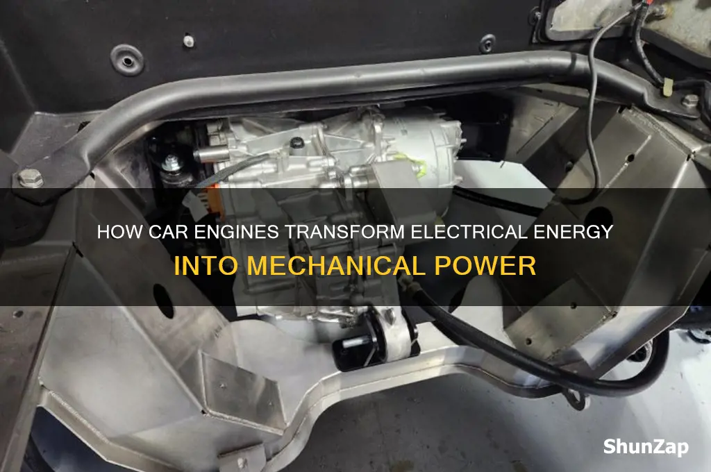 what converts electrical energy to mechanical energy in a car
