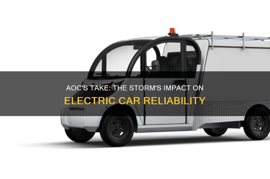 what did aoc say about the storm and electric cars