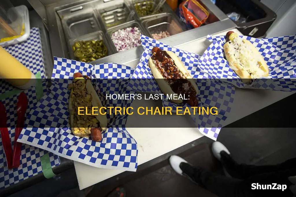 what did homer eat in electric chair