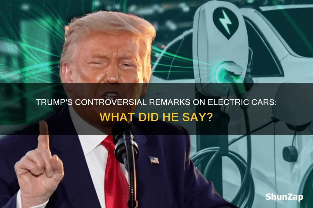 what did trump say about electric cars
