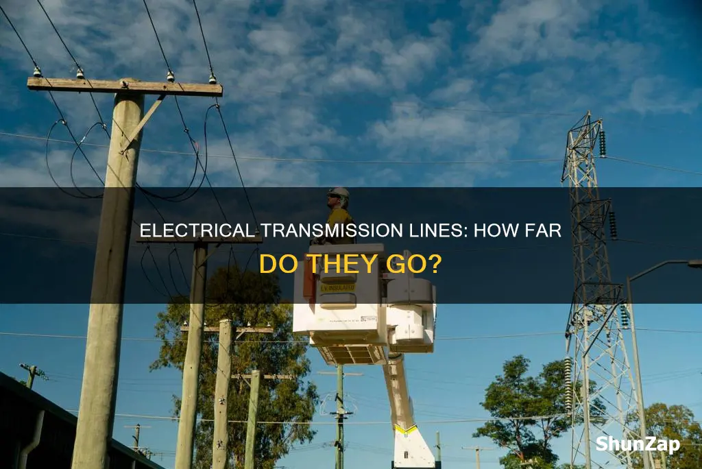 what distances do electrical transmission lines travel