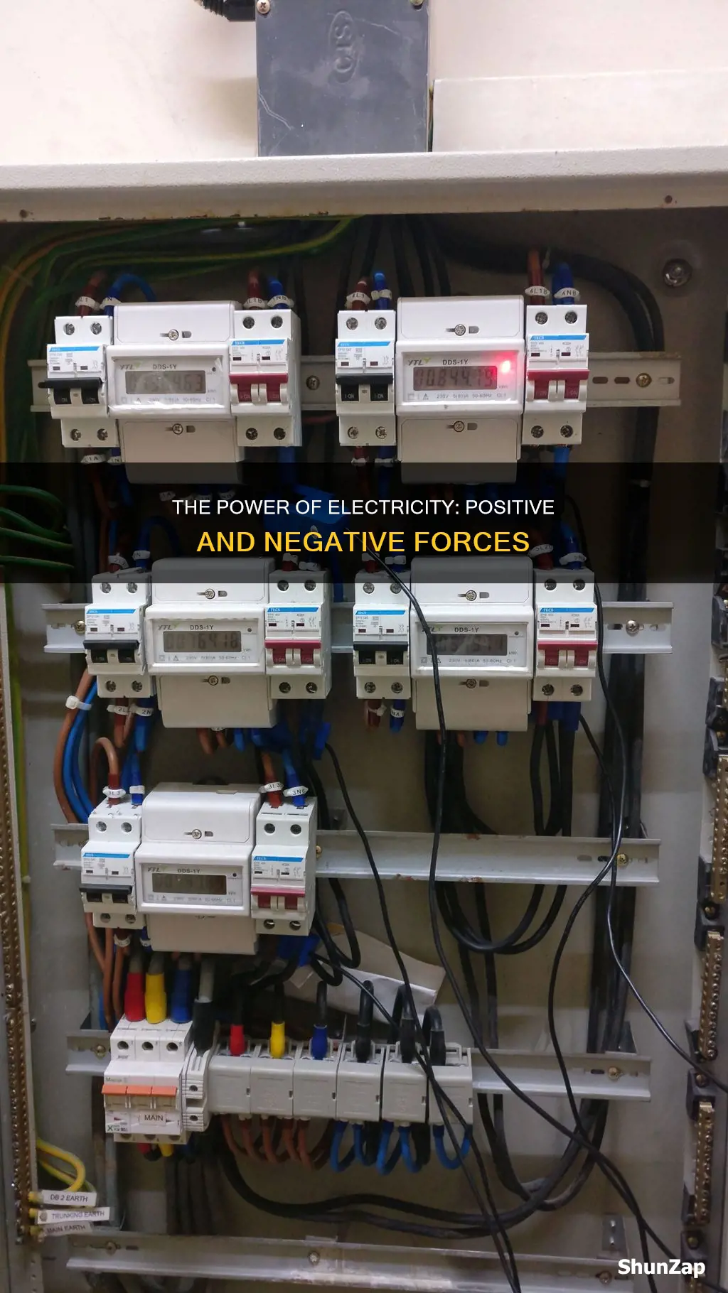 what do negative and positive do electricity