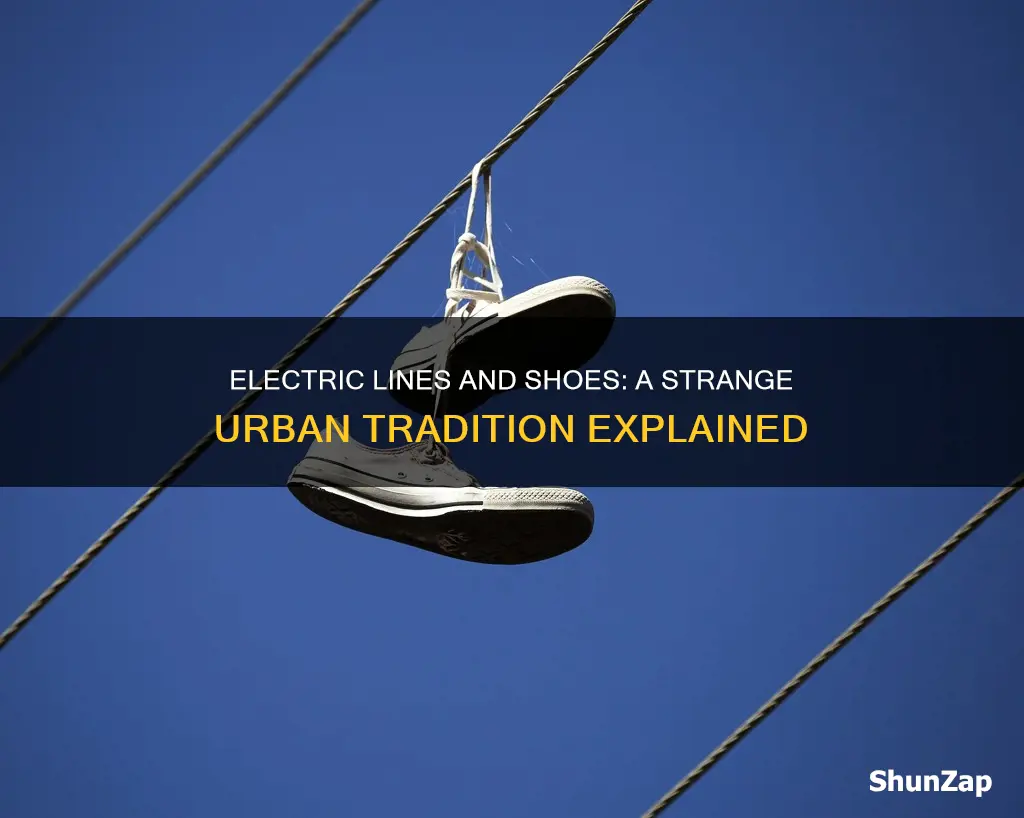 what do shoes on electric lines mean