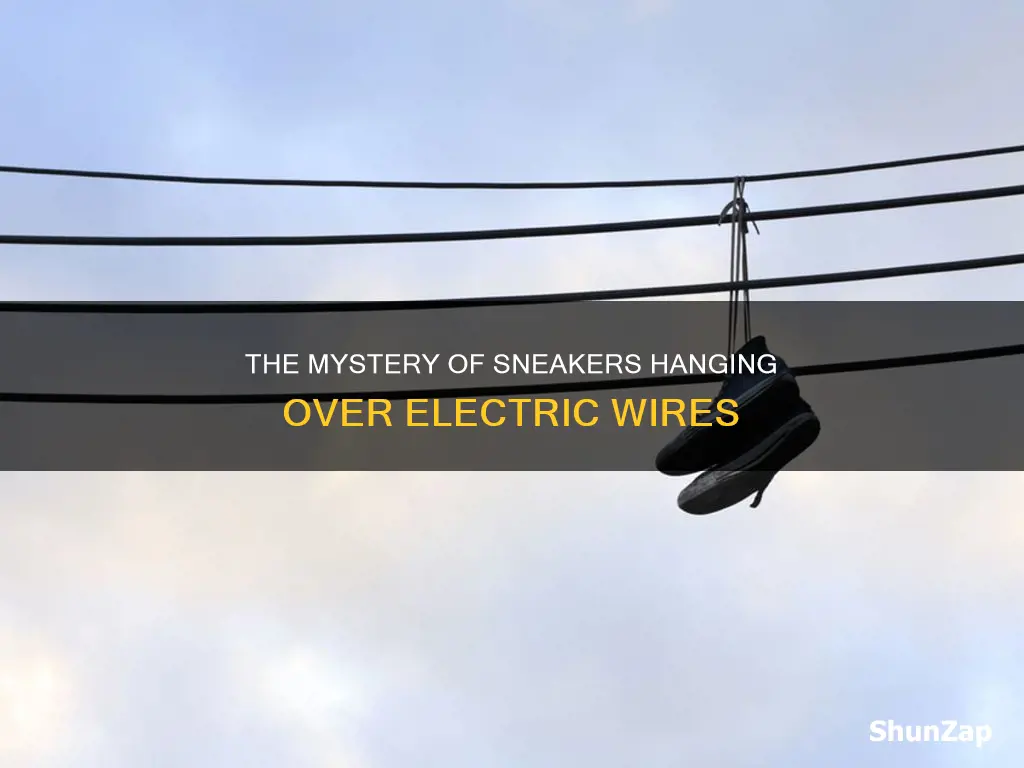what do sneakers over electric lines mean
