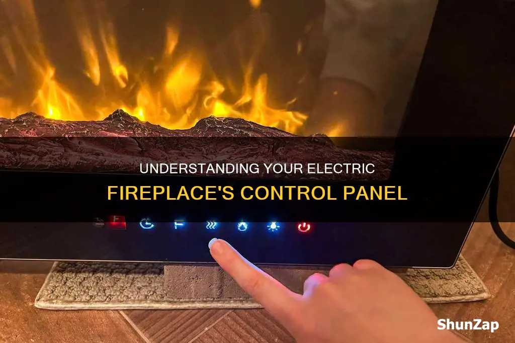 what do the buttons on my electric fireplace mean