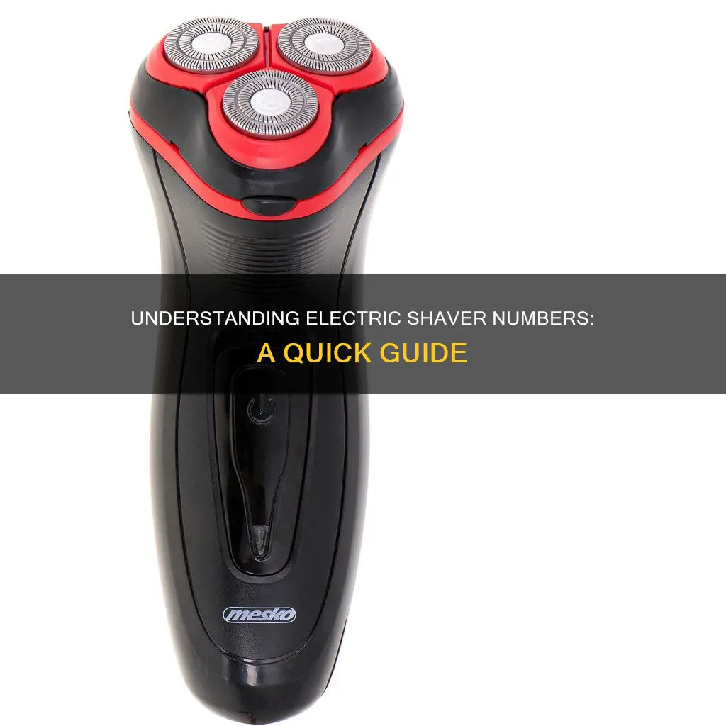 what do the numbers mean on a electric shaver