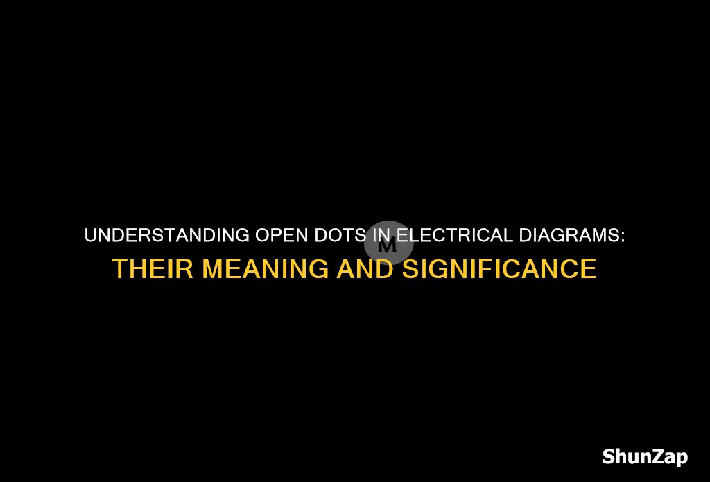 what do the open dots in electrical diagrams mean