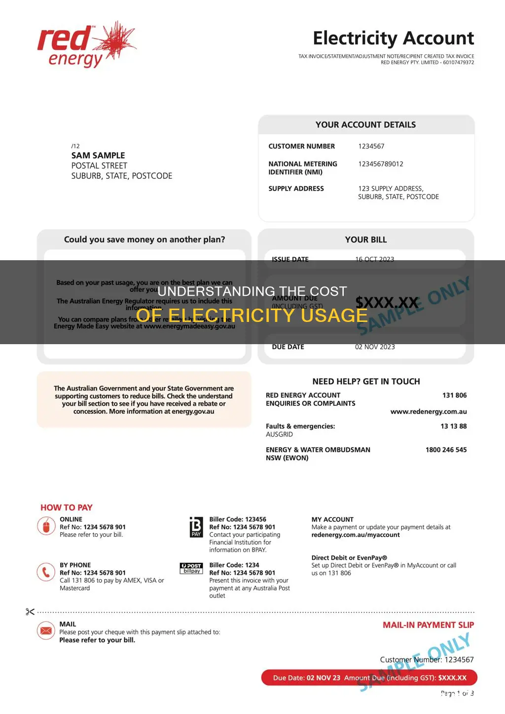 what do users of electricity pay for